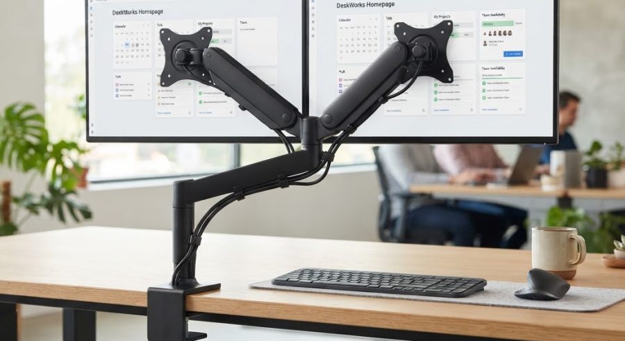 Dual Monitor Arm — alternate view